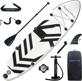6inches Thick Inflatable SUP for All Skill Levels Stand Up Paddle Board,Paddle,Pump,ISUP Travel Backpack, Leash,Shoulder Strap,Youth,Adult Inflatable Paddle Board