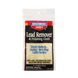 BIRCHWOOD CASEY Lead Remover & Polishing Cloth Durable Lightweight 6"x9" Cleaning Rag for Gun, Sporting Equipment, Home & Auto Use - Original Package