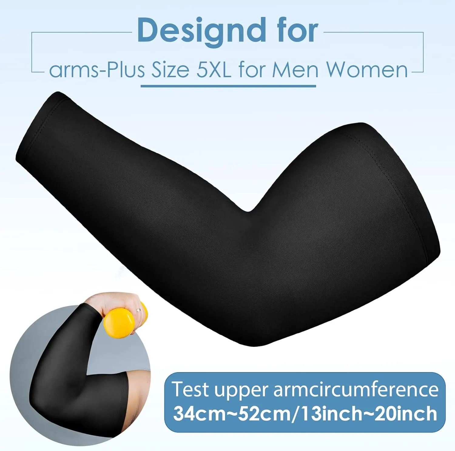 Chuarry 4 Pairs Plus Size Arm Sleeves for Women Men UV Sun Protection Cooling Ice Silk Arm Wraps for Flabby Arms