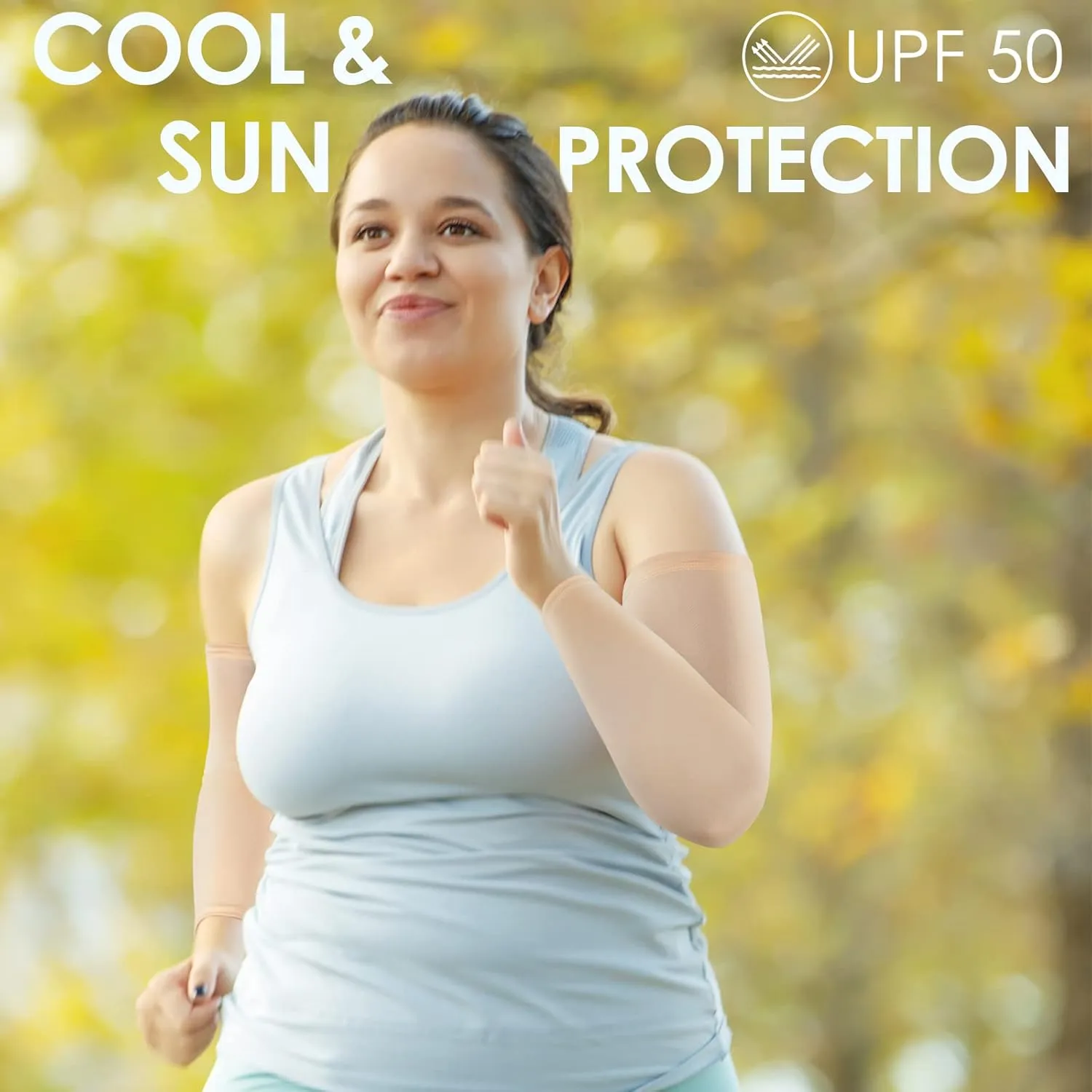 Chuarry 4 Pairs Plus Size Arm Sleeves for Women Men UV Sun Protection Cooling Ice Silk Arm Wraps for Flabby Arms