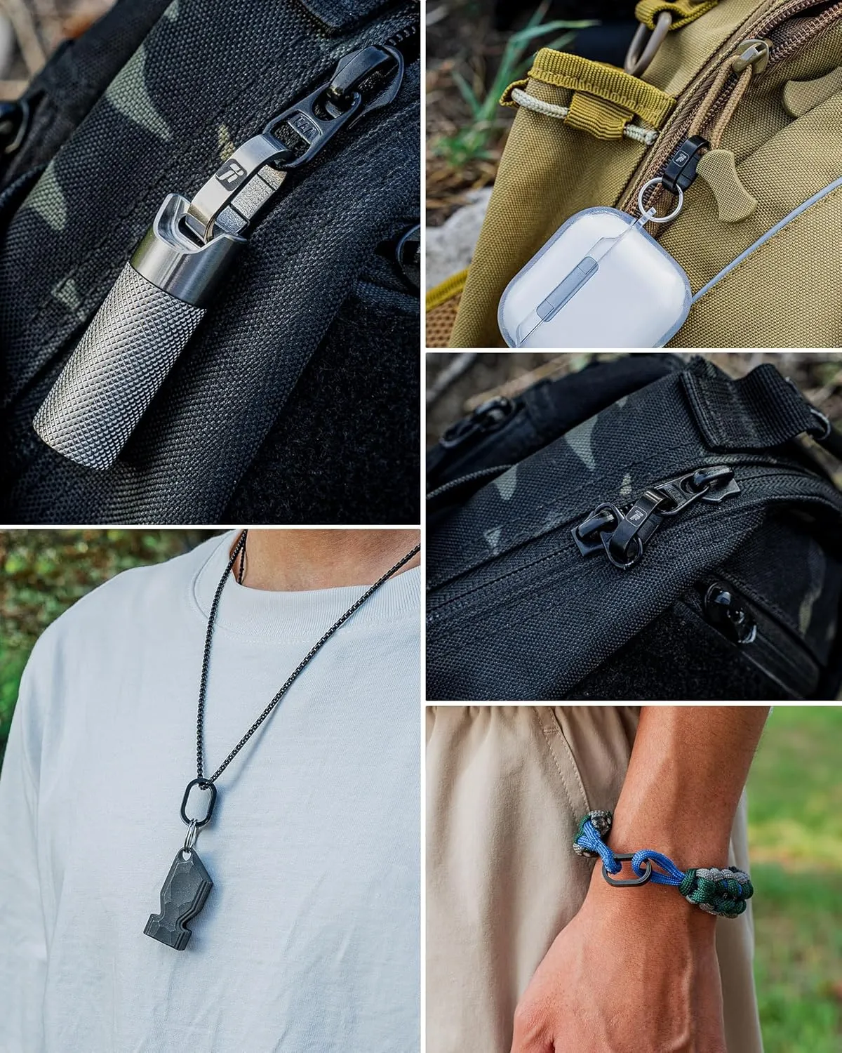 FEGVE Titanium Key Chain Rings for Home Keys, Bag Pendant