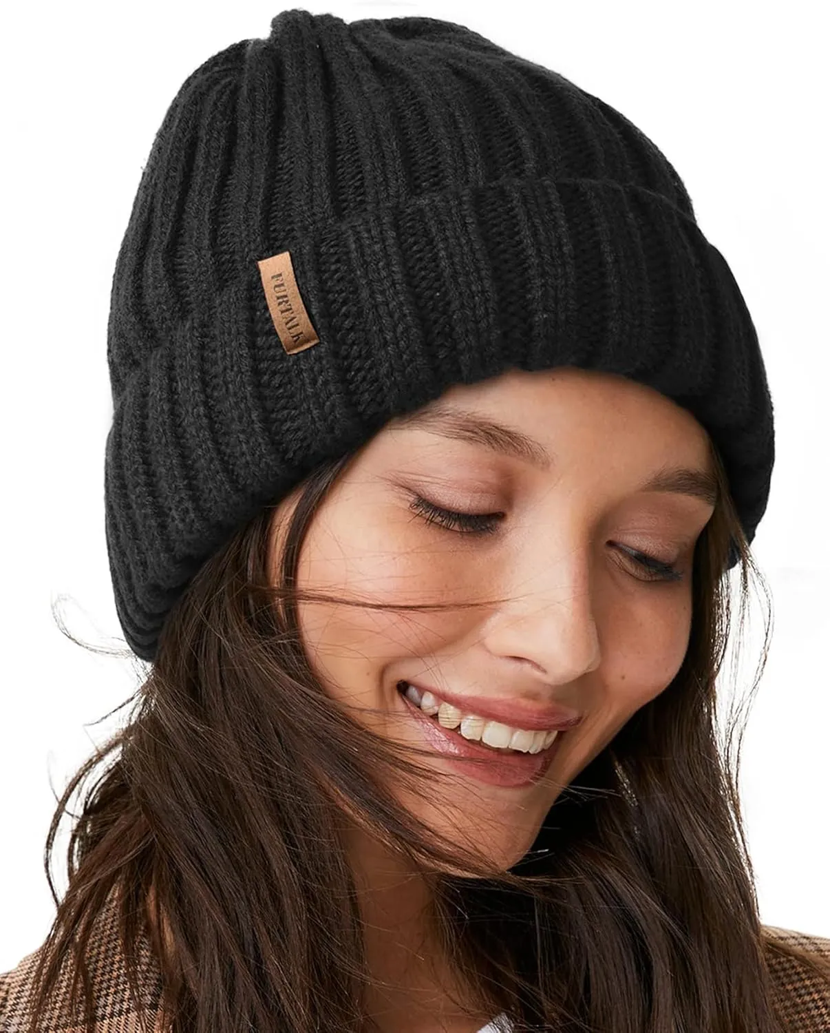 FURTALK Winter Hats for Women Fleece Lined Beanie Knit Chunky Womens Snow Cap