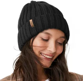 FURTALK Winter Hats for Women Fleece Lined Beanie Knit Chunky Womens Snow Cap