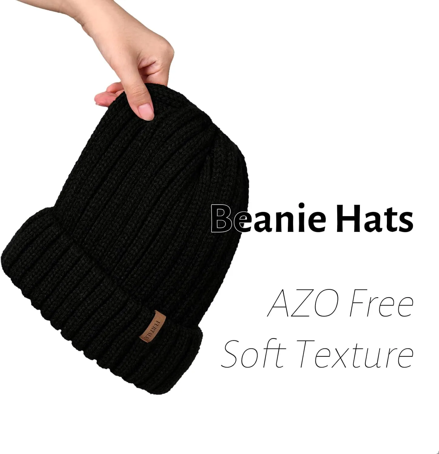 FURTALK Winter Hats for Women Fleece Lined Beanie Knit Chunky Womens Snow Cap