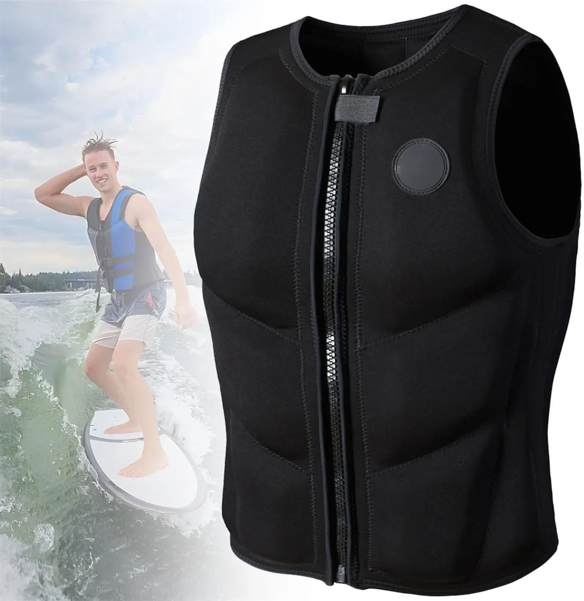 Generic Adults Surf Vest, Kayak Wakeboard Motorboats Ski Water Sports Swimming Vest
