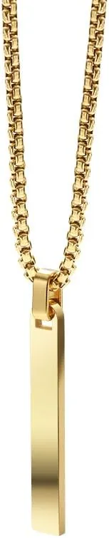 Geoffrey Beene Simple Customizable 3D Vertical Bar Pendant Necklace