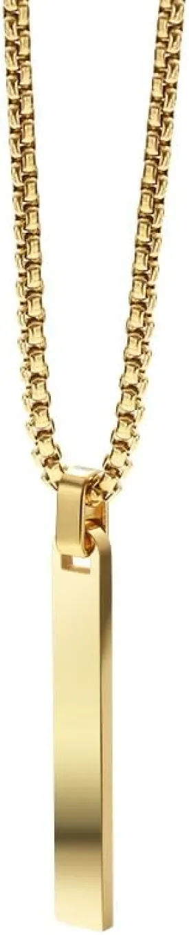 Geoffrey Beene Simple Customizable 3D Vertical Bar Pendant Necklace