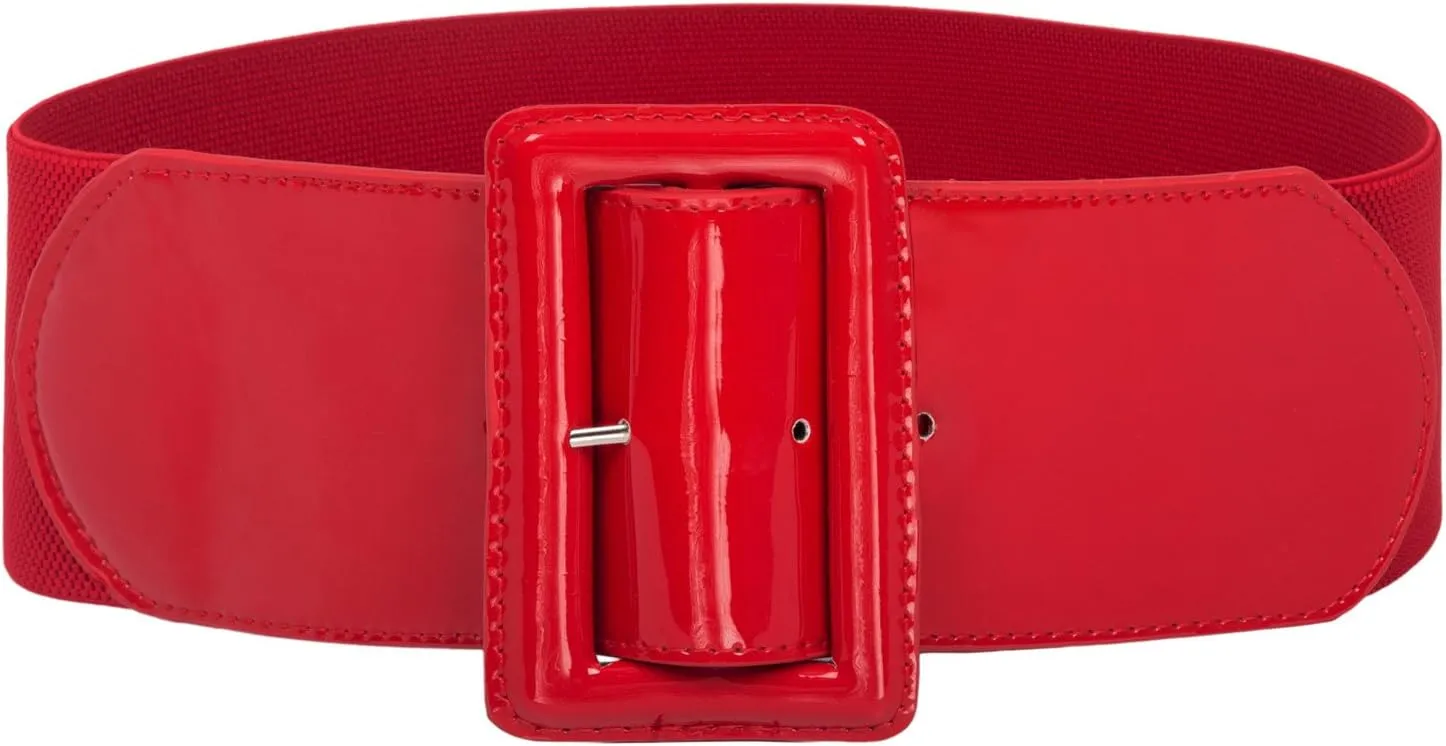 GRACE KARIN Women's Stretchy Belt 1950s 3 Inch Wide Elastic Belts