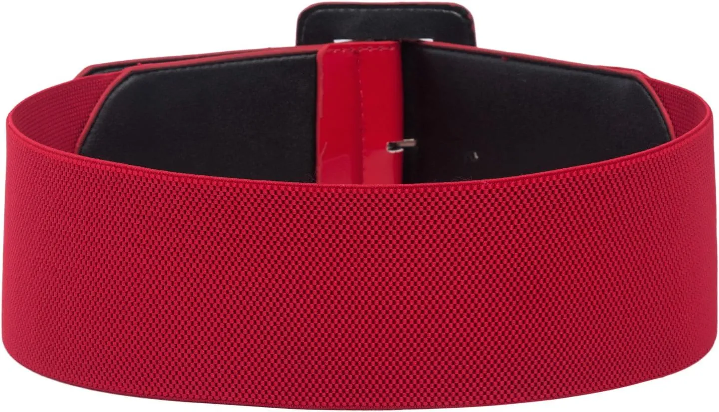 GRACE KARIN Women's Stretchy Belt 1950s 3 Inch Wide Elastic Belts