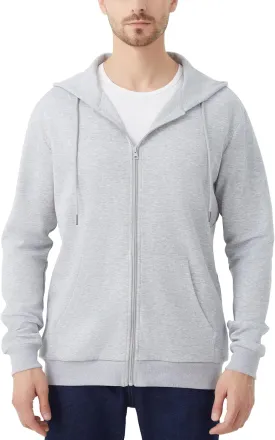 Idtswch Mens Tall Lightweight Hoodies Zip Up Sweatshirt Slim Fit Jacket