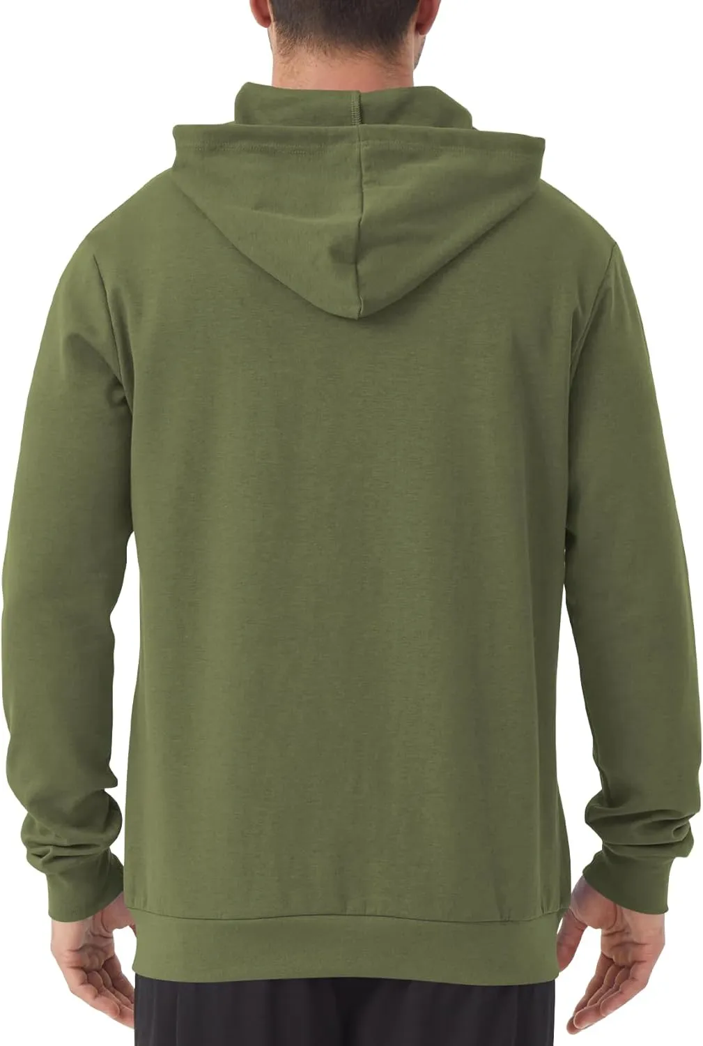 Idtswch Mens Tall Lightweight Hoodies Zip Up Sweatshirt Slim Fit Jacket