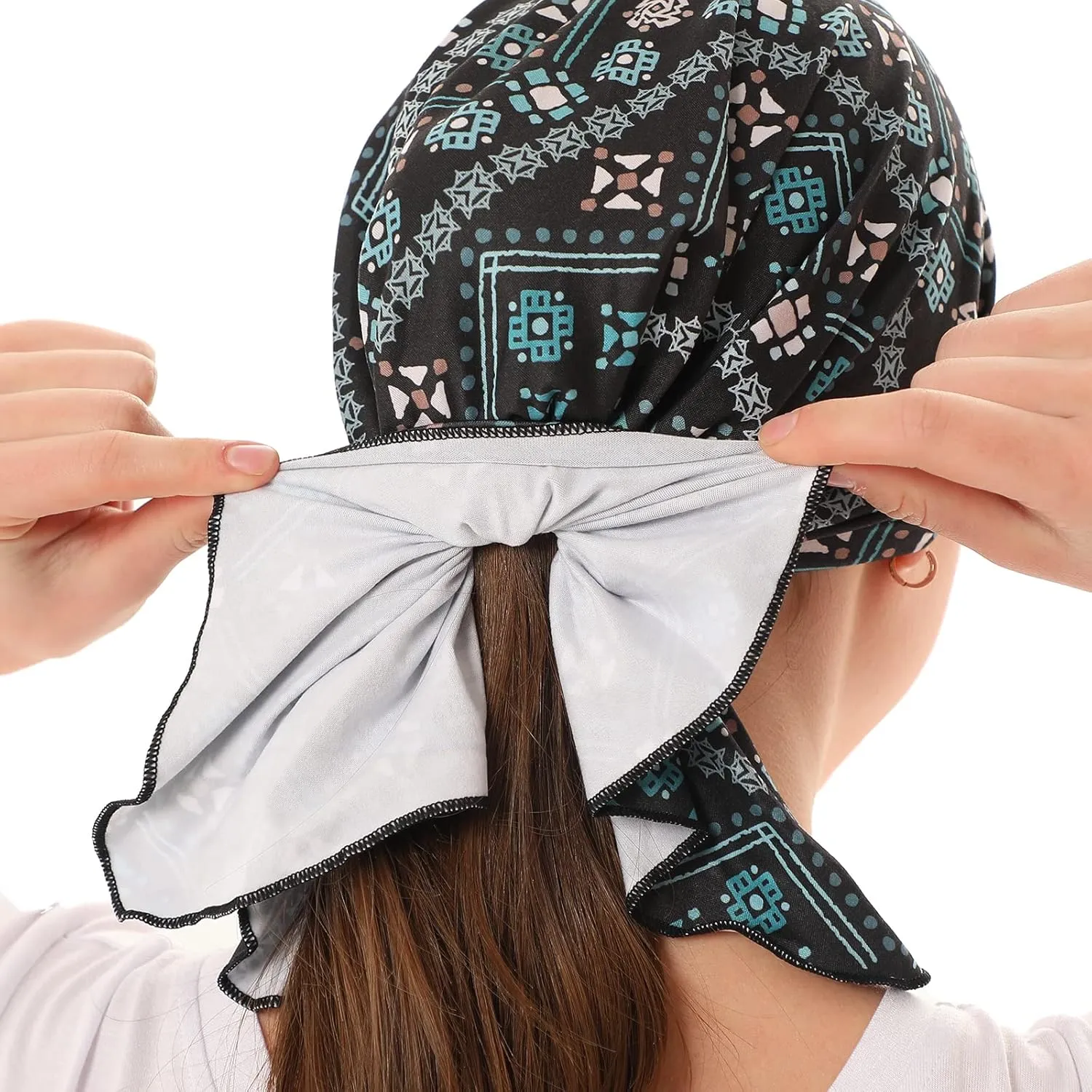 KAKU NANU Women Turban Chemo Beanies Pre Tied Caps Baggy Slouchy Headwear Sleep Scarf