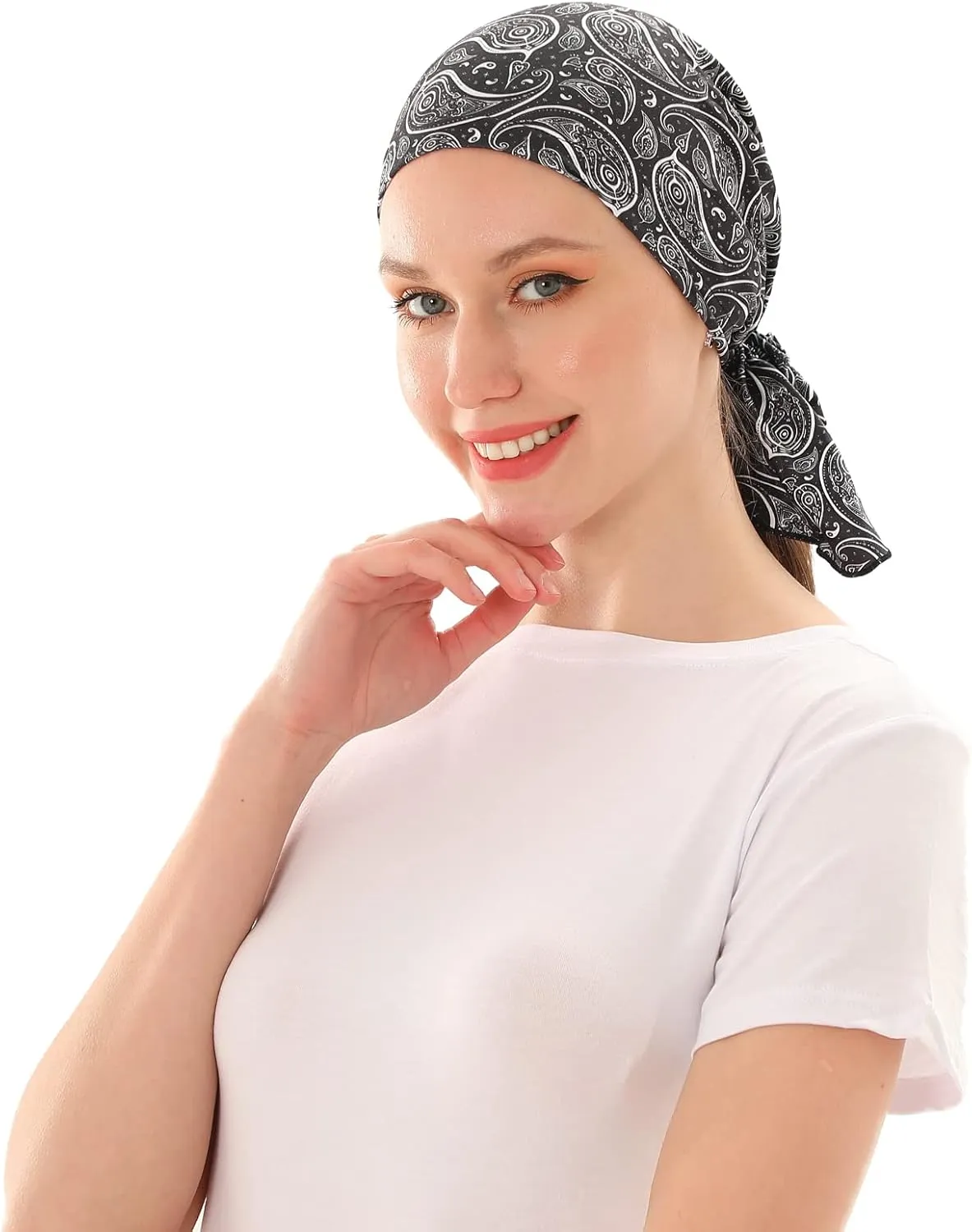KAKU NANU Women Turban Chemo Beanies Pre Tied Caps Baggy Slouchy Headwear Sleep Scarf