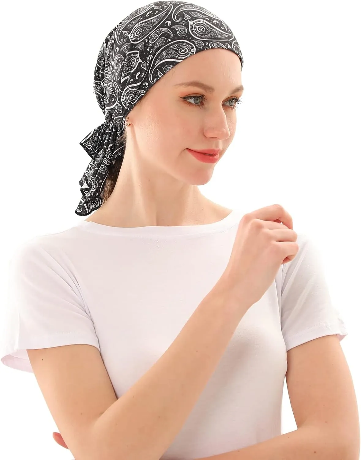 KAKU NANU Women Turban Chemo Beanies Pre Tied Caps Baggy Slouchy Headwear Sleep Scarf
