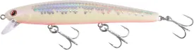 LITTMA California Surf Fishing Lures Saltwater Jerkbait Crankbait Surf Minnow 110 - Metallic Sardine Super Glow & Pearl Pink Belly Glow Lures for Halibut & Striper Fishing