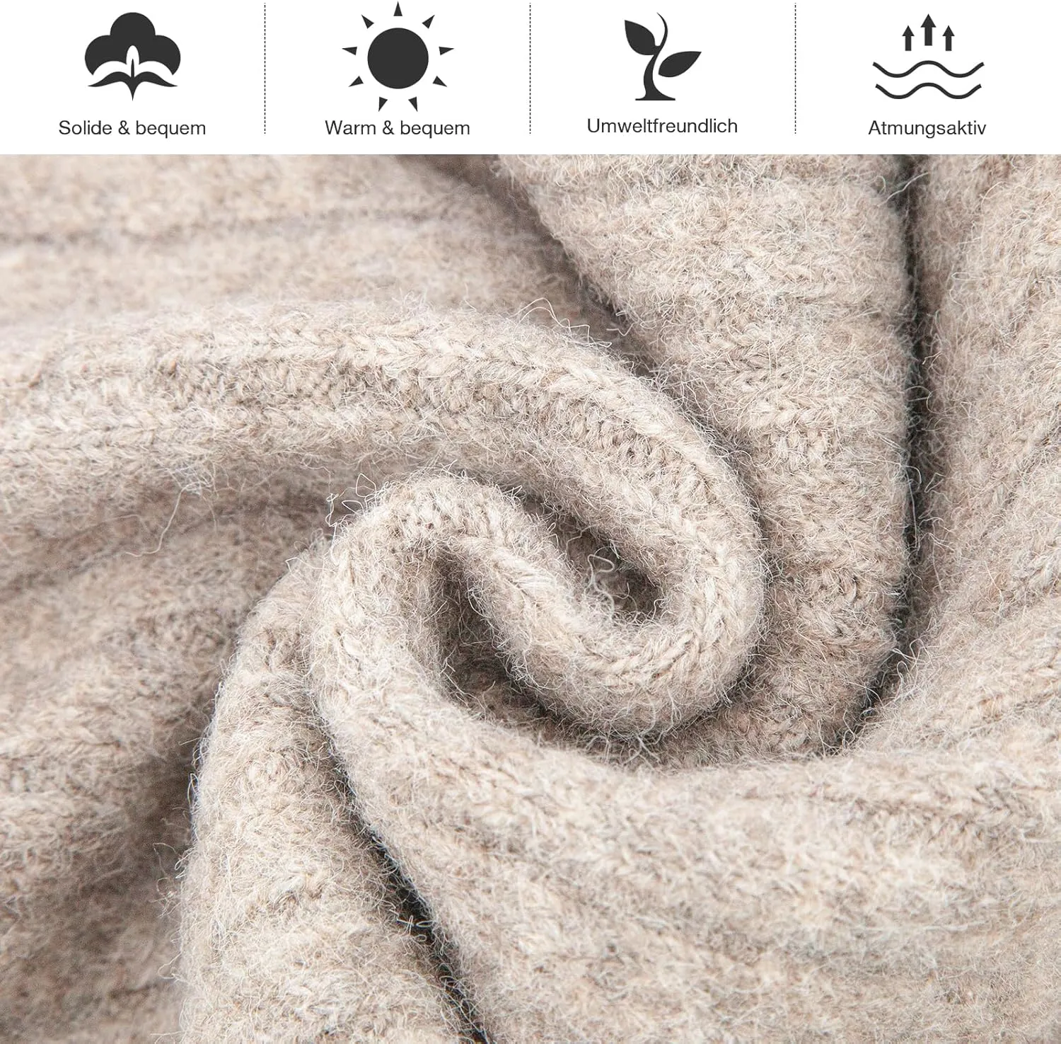 MissShorthair Cashmere Women and Mens Scarf for Winter Chunky Long Warm Thick Knit Wrap