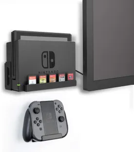 Monzlteck Wall Mount for Switch Controller Mount,Compatible with OLED Version,Game Card Holder,Solid Metal