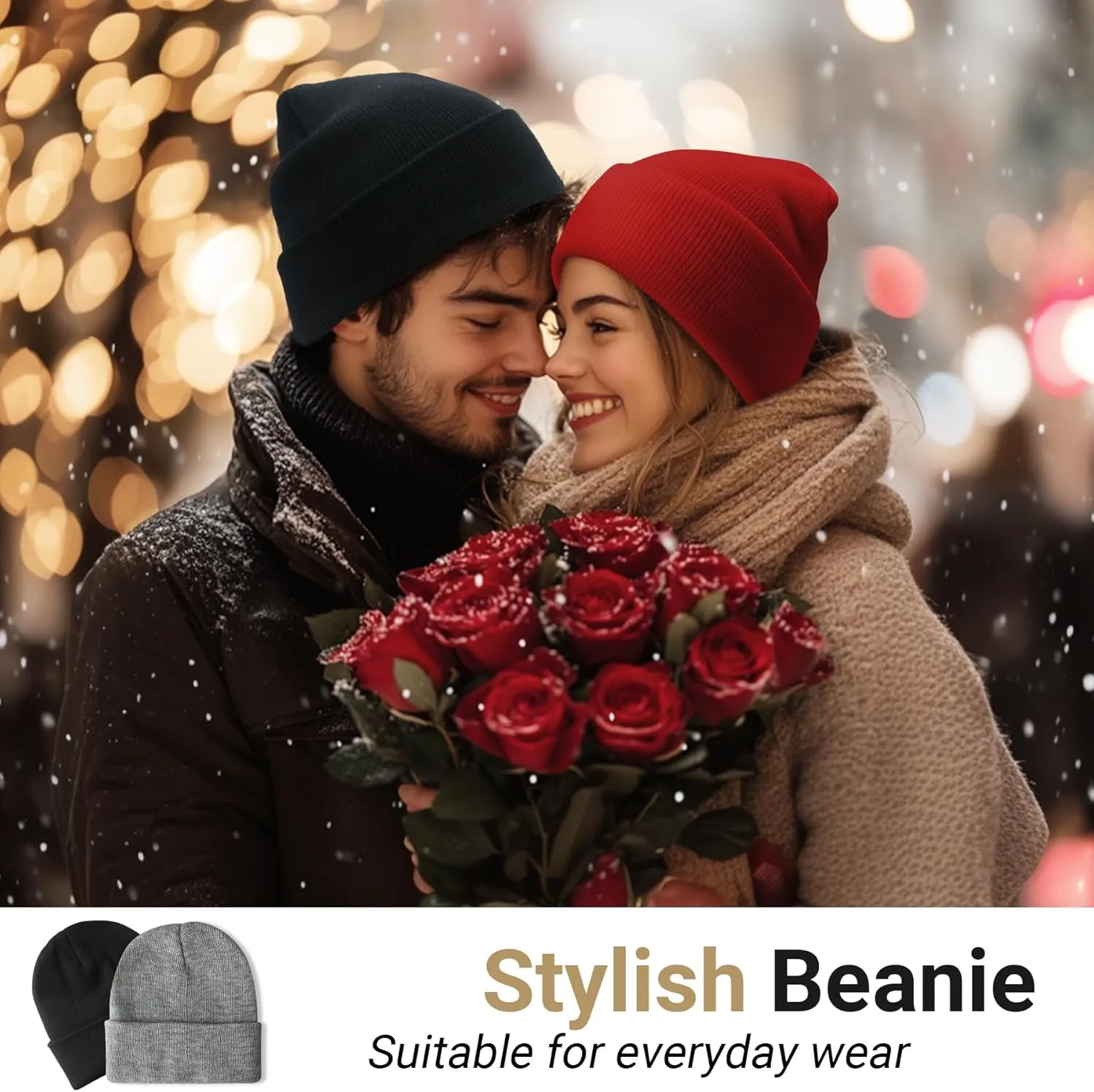 NPQQUAN Beanie for Men Women Winter Hats for Mens Beanie Cuffed Knit Beanies Skull Cap