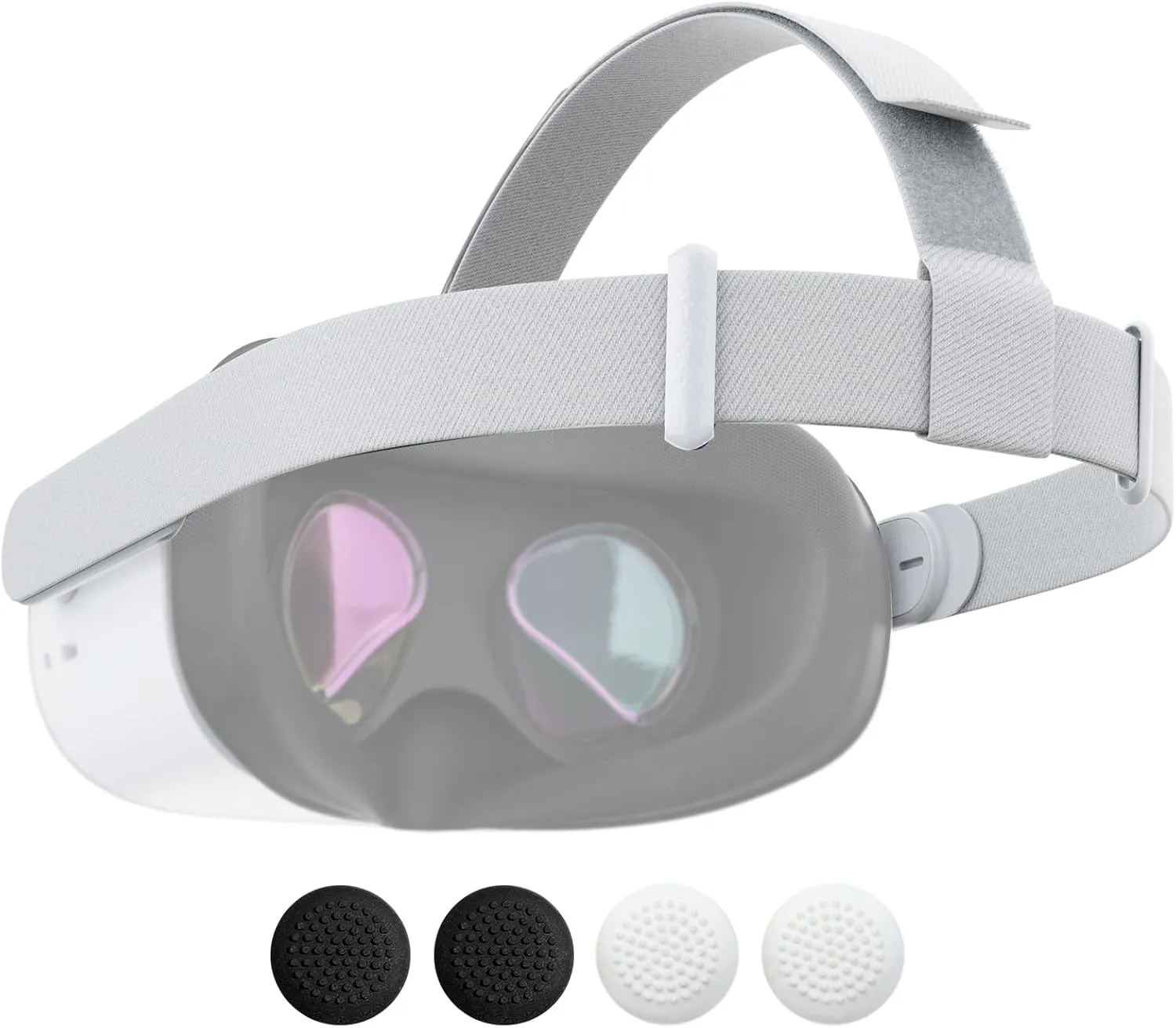 Original Head Strap for Oculus Quest 2, Replacement Head Strap for Meta Quest 2, VR Accessories with 2 Pair Thumb Grip Caps,for Oculus Quest 2,Compatible with Meta Quest 2