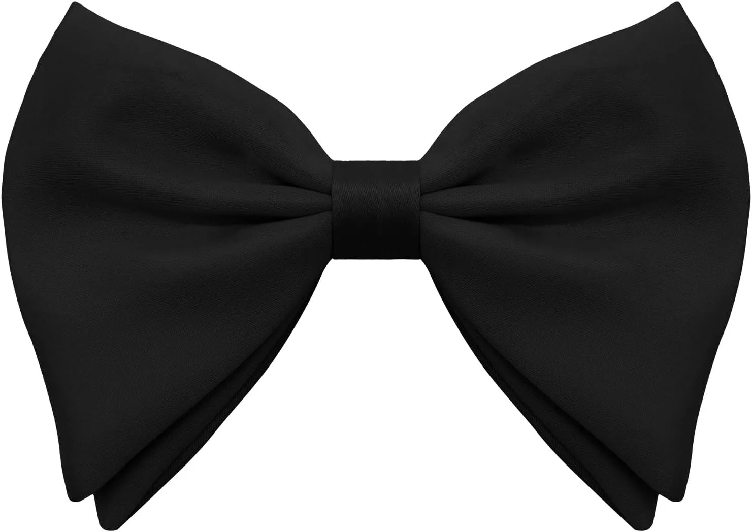 Oversized Bow Ties for Men, Satin Pre-Tied Bowties Clip on Big Mens Bow Tie for Tuxedo Vest Wedding Party Banquet