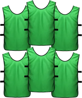 Pinnies Scrimmage Vests for Kids, Youth and Adults (6-Pack) - Soccer Pennies