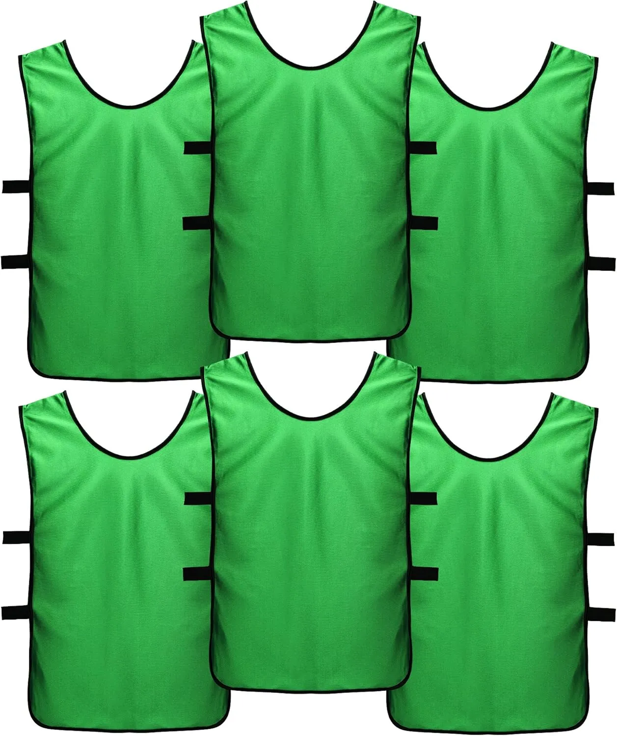 Pinnies Scrimmage Vests for Kids, Youth and Adults (6-Pack) - Soccer Pennies