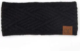 ScarvesMe Women Diagonal Stripes Criss Cross Pattern Soft Knit Headband Headwrap