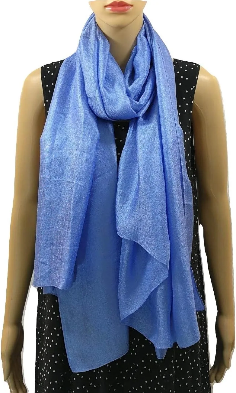 Shanlin Solid Color Silk Feel Long Scarves