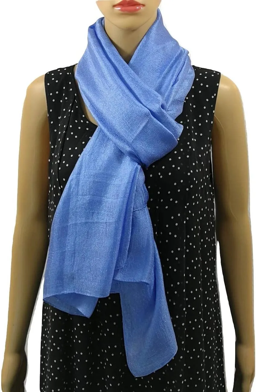 Shanlin Solid Color Silk Feel Long Scarves