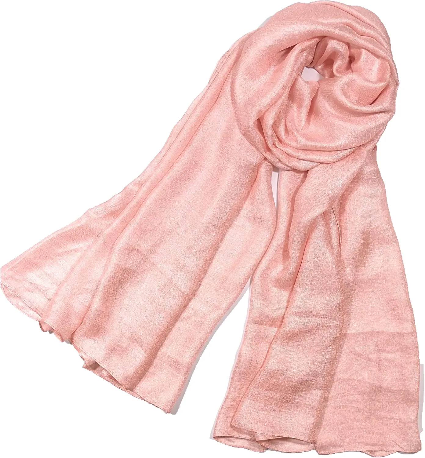 Shanlin Solid Color Silk Feel Long Scarves