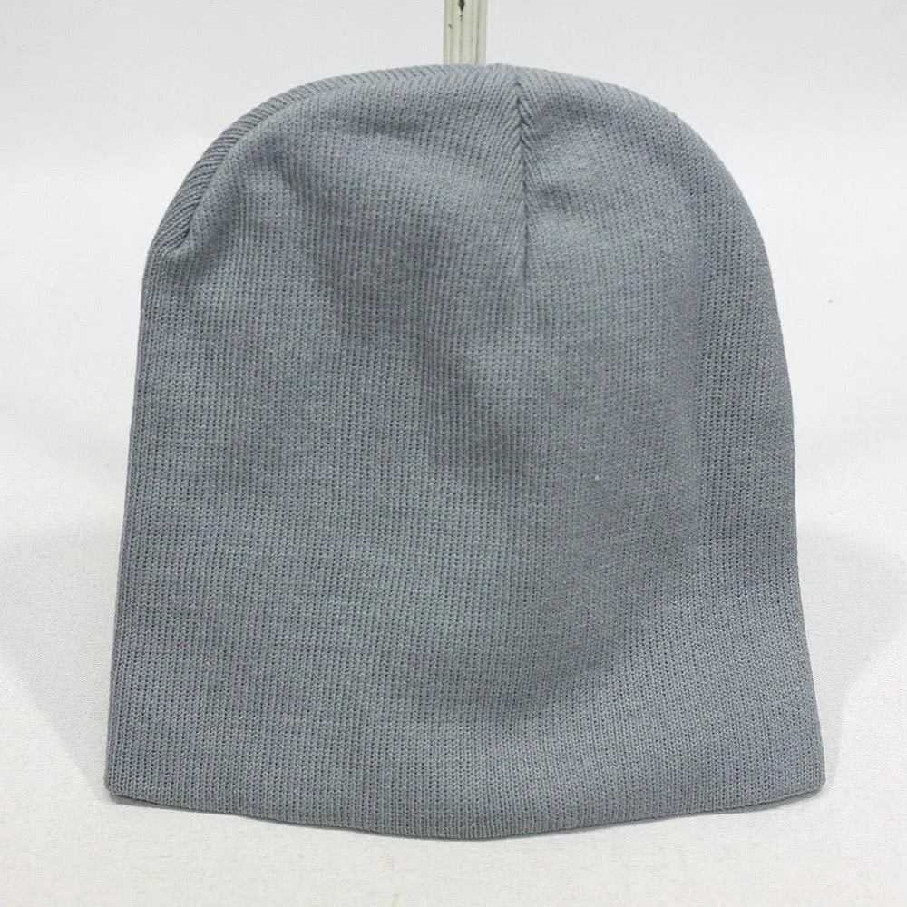 The Vintage Year Basic Plain Cotton Knit Beanies 8"