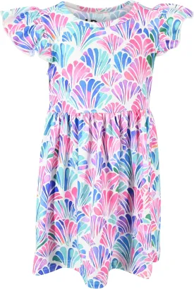 Unique Baby Girls' Short Sleeve Everyday Printed Dresses for Kid and Toddler, Sizes 2T-12Y