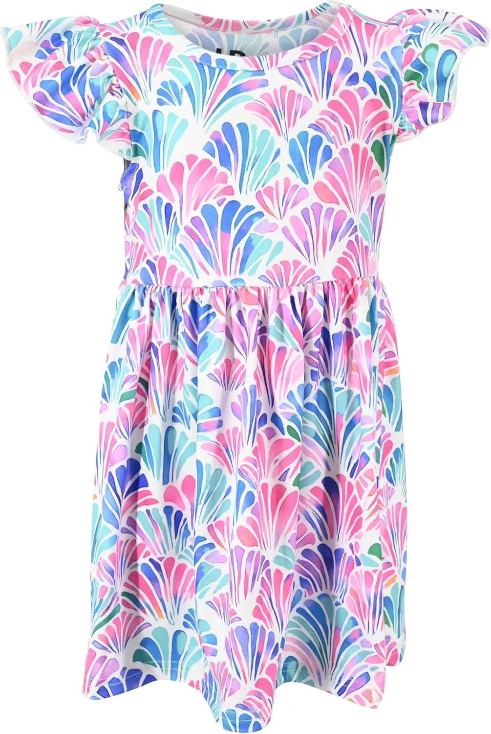 Unique Baby Girls' Short Sleeve Everyday Printed Dresses for Kid and Toddler, Sizes 2T-12Y