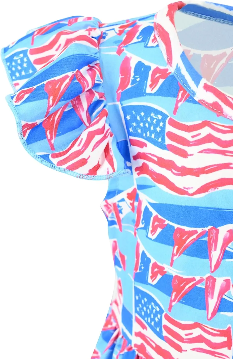 Unique Baby Girls' Short Sleeve Everyday Printed Dresses for Kid and Toddler, Sizes 2T-12Y