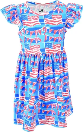 Unique Baby Girls' Short Sleeve Everyday Printed Dresses for Kid and Toddler, Sizes 2T-12Y