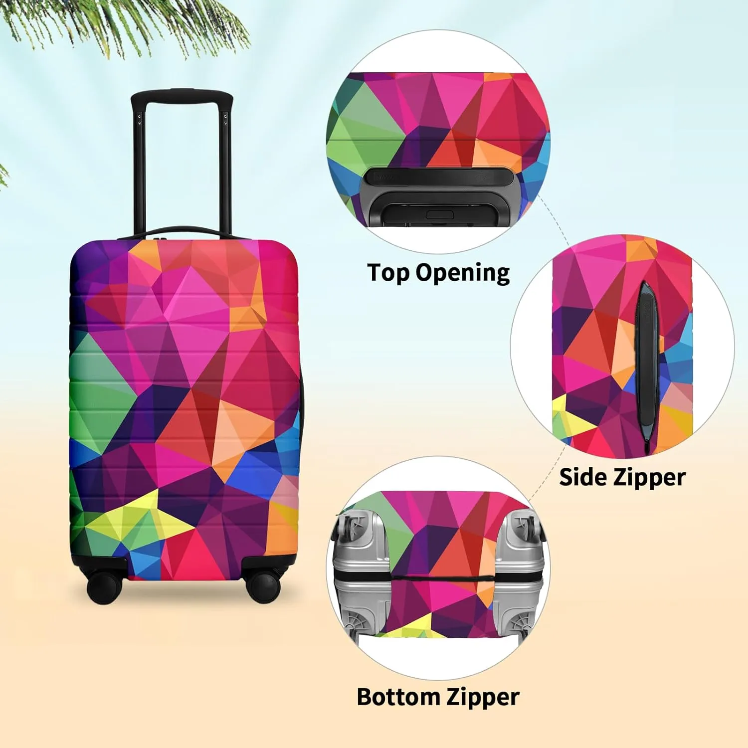 URBEST Luggage Cover Protector Suitcase Anti Scratch Dirt Covers, Fits 31"-32" Luggage Geometric